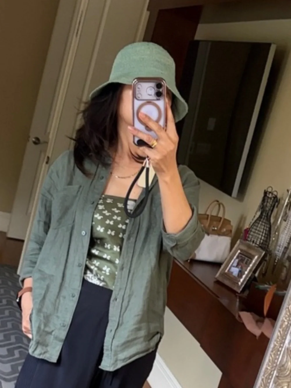 {Catarzi 1910} Brand New Cloche Bucket Hat in Rafia Crochet Verde